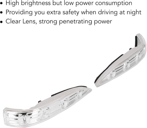 Fydun Side Mirror Turn Lamp, 2pcs Rearview Mirror Turn Light Transparent Lens for Tucson Ix35 2010‑2015 in Saudi Arabia