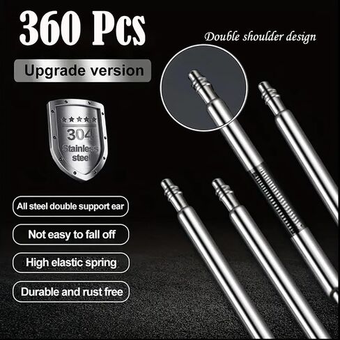 360pcs (8-25 مم) قضبان الربيع دبابيس دبابيس استبدال مع مجموعة مراقبة إزالة أداة 18 أحجام in Saudi Arabia