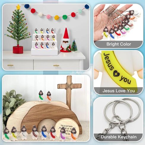 Christian Keychain Bulk Mini Jesus Figures Tiny Jesus Figurine Religious Keychain in Saudi Arabia