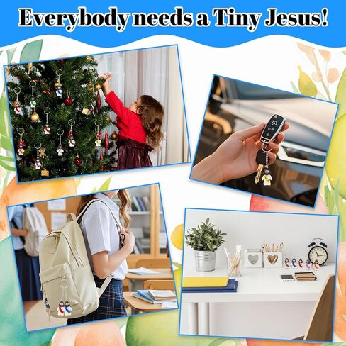 Christian Keychain Bulk Mini Jesus Figures Tiny Jesus Figurine Religious Keychain in Saudi Arabia