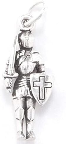 KNIGHT Charm ARMOR قلادة العصور الوسطى وعصر النهضة من الفضة الإسترليني .925 925 3D in Saudi Arabia