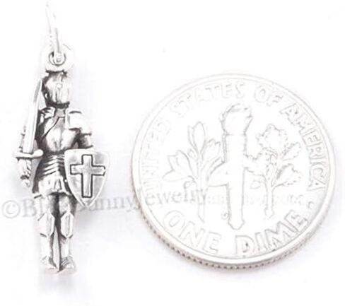 KNIGHT Charm ARMOR قلادة العصور الوسطى وعصر النهضة من الفضة الإسترليني .925 925 3D in Saudi Arabia