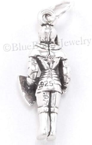 KNIGHT Charm ARMOR قلادة العصور الوسطى وعصر النهضة من الفضة الإسترليني .925 925 3D in Saudi Arabia