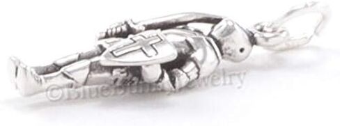 KNIGHT Charm ARMOR قلادة العصور الوسطى وعصر النهضة من الفضة الإسترليني .925 925 3D in Saudi Arabia