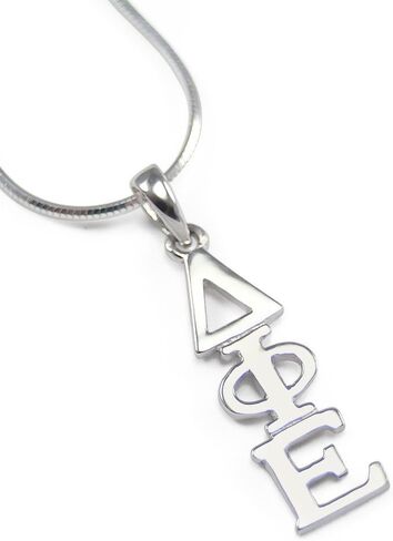 Delta Phi Epsilon Fraternity Sterling Silver Lavaliere 20in Chain in Saudi Arabia