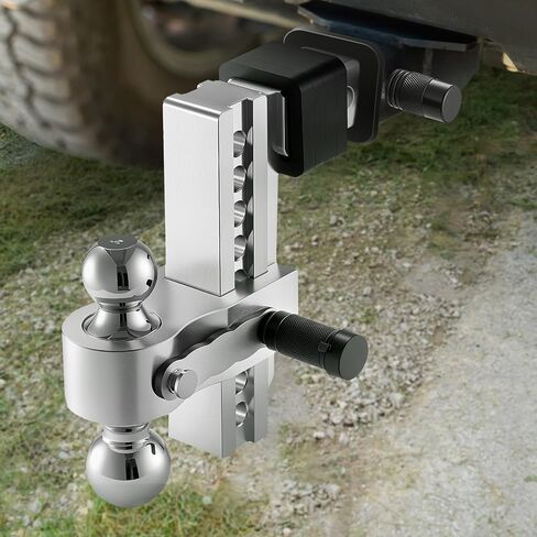VEVOR Adjustable Trailer Hitch, 8-Inch Drop Hitch, Tri-Ball Mount for 2-Inch Hitch Receiver, Trailer Ball Size 1-7/8", 2" and 2-5/16", Max 15000 lbs Ball Hitch, Towing Hitch for RVs, ATVs, and Trucks in Saudi Arabia