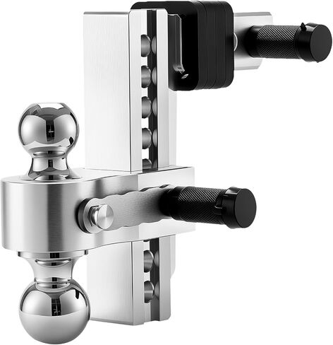VEVOR Adjustable Trailer Hitch, 8-Inch Drop Hitch, Tri-Ball Mount for 2-Inch Hitch Receiver, Trailer Ball Size 1-7/8", 2" and 2-5/16", Max 15000 lbs Ball Hitch, Towing Hitch for RVs, ATVs, and Trucks in Saudi Arabia