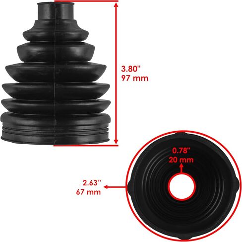 Caltric Rear Axle Inner Outer Cv Boot Kit Compatible with Polaris Rzr 800 Efi 2008 2009 2010 in Saudi Arabia