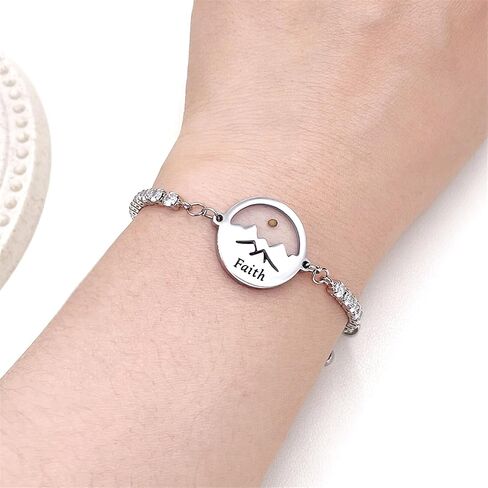 سلسلة التنس المكعبة من الزركونيوم قابلة للتعديل من سلسلة بولو المنزلقة سوار بذور الخردل مجوهرات الإيمان اللذيذة للنساء in Kuwait