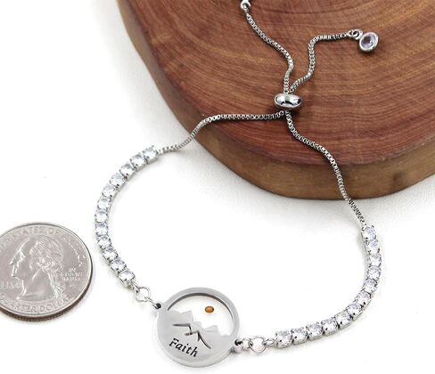 سلسلة التنس المكعبة من الزركونيوم قابلة للتعديل من سلسلة بولو المنزلقة سوار بذور الخردل مجوهرات الإيمان اللذيذة للنساء in Kuwait