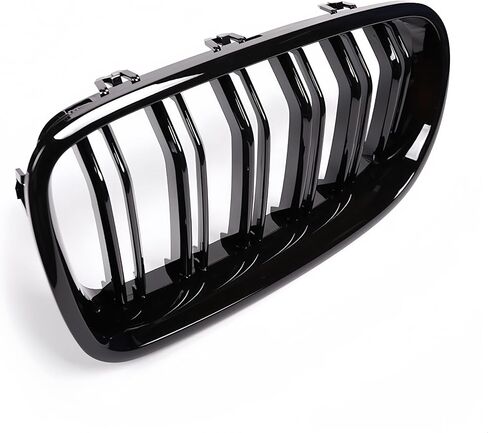 Piano Black Front Grille Kidney Double Slata (2-piece set), for BMW 5 series F10 F11 F18 2010-2017 Series Models. in Kuwait
