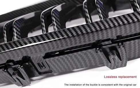 Piano Black Front Grille Kidney Double Slata (2-piece set), for BMW 5 series F10 F11 F18 2010-2017 Series Models. in Kuwait