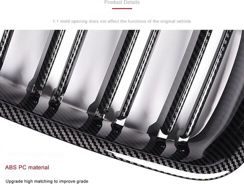 Piano Black Front Grille Kidney Double Slata (2-piece set), for BMW 5 series F10 F11 F18 2010-2017 Series Models. in Kuwait