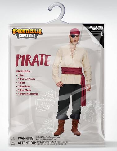 Spooktacular Creations Men Pirate Costume, Adult Halloween Costume Renaissance Medieval Viking Pirate Costume for Cosplay in Saudi Arabia