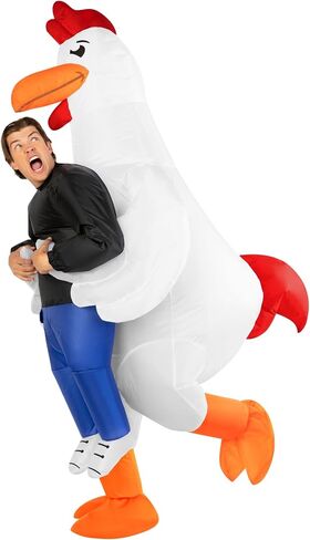 Morph Chicken Costume Adult, Inflatable Chicken Costume Adult, Animal Costumes for Men, Halloween Costumes for Adults in Saudi Arabia