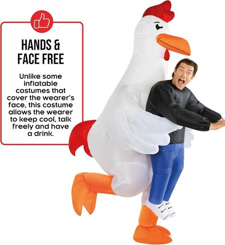 Morph Chicken Costume Adult, Inflatable Chicken Costume Adult, Animal Costumes for Men, Halloween Costumes for Adults in Saudi Arabia