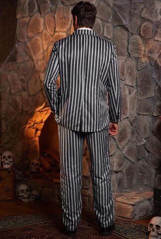 Arvilhill Mens 3 Pcs Dark Gothic Gentleman Costume, Halloween Classic Movie Outfit Blazer, Trousers, Bow Tie (S-2XL) in Saudi Arabia