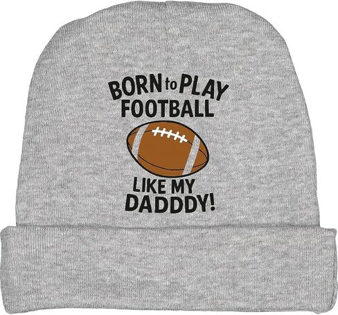 inktastic Born to Play Like My Daddy Football Baby Beanie Hat in Saudi Arabia