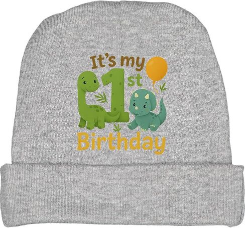inktastic Dinosaur 1st Birthday Cute Dino Theme Baby Beanie Hat in Saudi Arabia