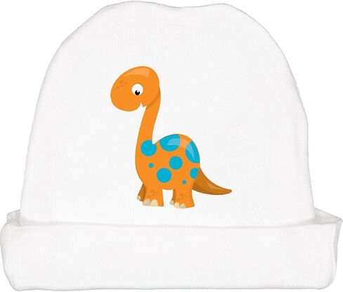inktastic Cute Dinosaur, Orange Dinosaur, Dino, Brontosaurus Baby Beanie Hat in Saudi Arabia