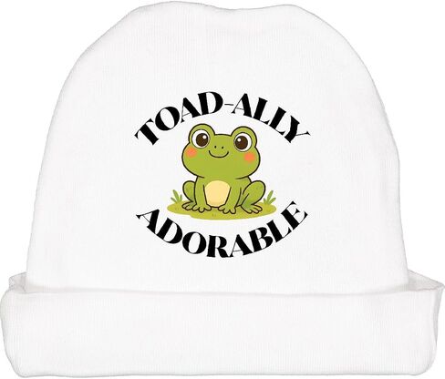 inktastic Boys Toadally Adorable Frog Baby Beanie Hat in Saudi Arabia