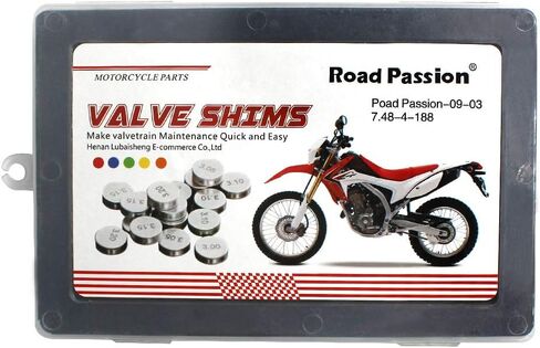 Road Passion 7.48mm Valve Shims Kit 1.2mm-3.5mm in 0.05mm increment 188 Pieces Replacement for Suzuki AN650A Burgman Executive 2006-2009/ DL650 V-Strom 2004-2012/ DL650A V-Strom ABS 2007-2009 in Saudi Arabia