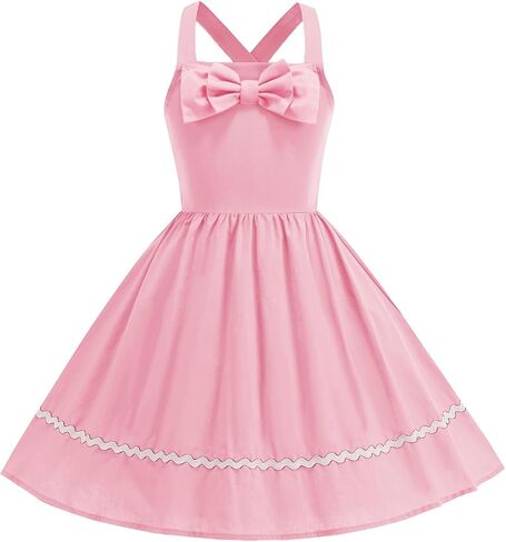 1950s فساتين خمر للفتيات 50s Bowknot حزام 40's 50's نمط اللباس للأطفال 1960s أودري هيبورن روكابيلي سوينغ اللباس in Kuwait