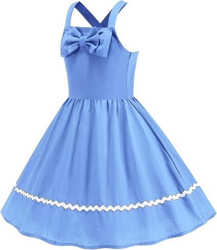 1950s فساتين خمر للفتيات 50s Bowknot حزام 40's 50's نمط اللباس للأطفال 1960s أودري هيبورن روكابيلي سوينغ اللباس in Kuwait