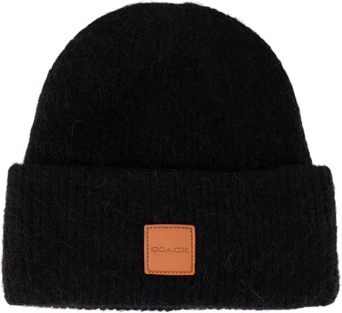 Coach Women's Leather Patch Beanie in Saudi Arabia