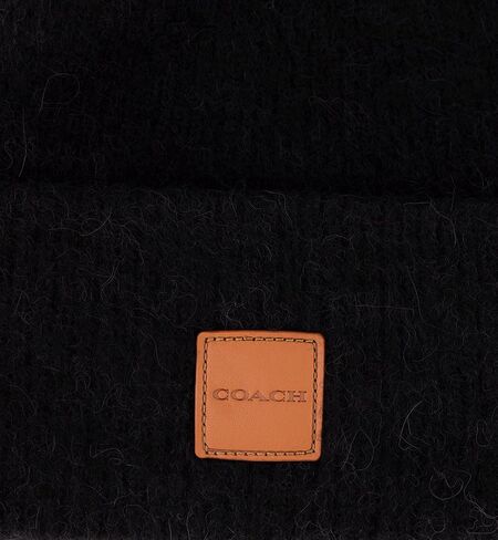 Coach Women's Leather Patch Beanie in Saudi Arabia