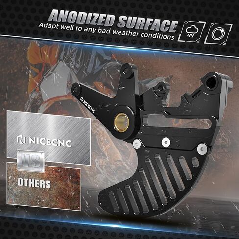 NICECNC Black Rear Dual Calipers Bracket Stunt Brake Disc Cover 7701301500101 Compatible with KTM 50-500 EXC/EXCF/XCW/XCF-W/XW-F 2004-2024 Compatible with 125-450 FC/FX/TX/TC 2014-2024 See Fitment in Saudi Arabia