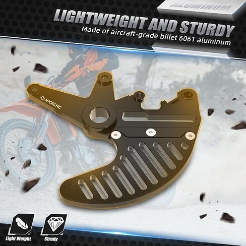 NICECNC Black Rear Dual Calipers Bracket Stunt Brake Disc Cover 7701301500101 Compatible with KTM 50-500 EXC/EXCF/XCW/XCF-W/XW-F 2004-2024 Compatible with 125-450 FC/FX/TX/TC 2014-2024 See Fitment in Saudi Arabia