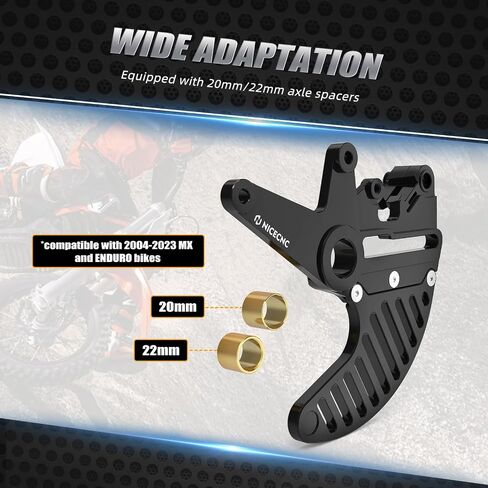 NICECNC Black Rear Dual Calipers Bracket Stunt Brake Disc Cover 7701301500101 Compatible with KTM 50-500 EXC/EXCF/XCW/XCF-W/XW-F 2004-2024 Compatible with 125-450 FC/FX/TX/TC 2014-2024 See Fitment in Saudi Arabia