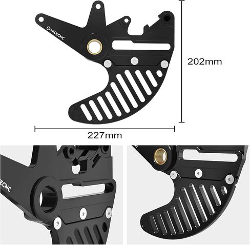 NICECNC Black Rear Dual Calipers Bracket Stunt Brake Disc Cover 7701301500101 Compatible with KTM 50-500 EXC/EXCF/XCW/XCF-W/XW-F 2004-2024 Compatible with 125-450 FC/FX/TX/TC 2014-2024 See Fitment in Saudi Arabia