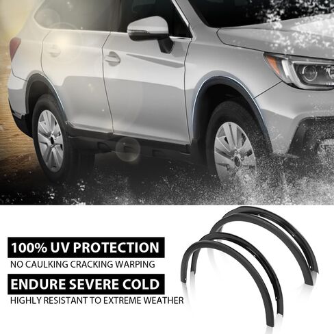 Wheel Arch Molding Fender Flare Kit Black ABS Compatible with Subaru Outback 2015-2019 E201SAL000, 037815, 037815LR, 037815RR in Saudi Arabia