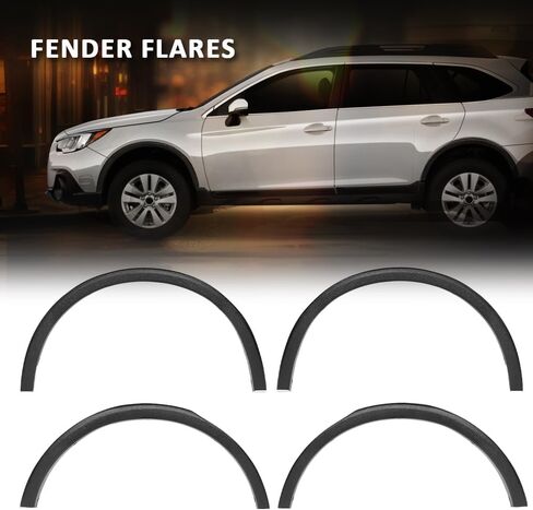 Wheel Arch Molding Fender Flare Kit Black ABS Compatible with Subaru Outback 2015-2019 E201SAL000, 037815, 037815LR, 037815RR in Saudi Arabia