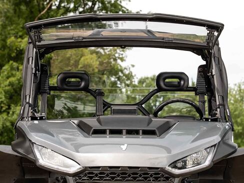 زجاج أمامي قابل للطي 3 في 1 مقاوم للخدش من SuperATV لعام 2022+ Segway Fugleman، مفتوح أو مهووس أو مغلق بالكامل، 1/4 بوصة من البولي كربونات أقوى 250 مرة من الزجاج، صنع في الولايات المتحدة الأمريكية in Saudi Arabia