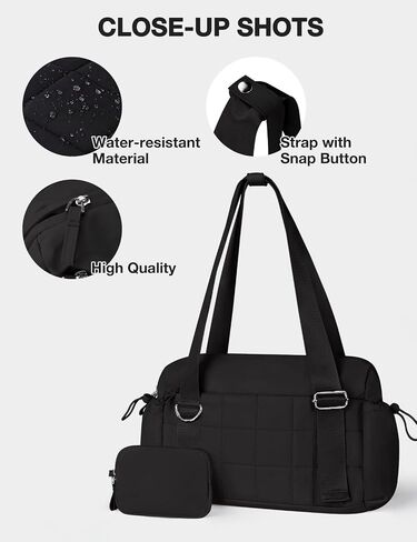 VUUDH Puffy Mini Gym Bag for Women, Carry On Multi-Pocket Water-Resistant Duffel, Lightweight Sports Bag for Fitness, Work, Travel, Daily Commute,Pink in Kuwait