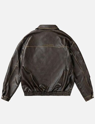 Aelfric Eden Jackets Multi Pocket Faux Leather Cropped Jacket Classic Vintage Comfy Soft Coats 2024 Trendy Outfits in Saudi Arabia
