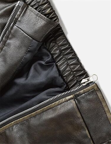Aelfric Eden Jackets Multi Pocket Faux Leather Cropped Jacket Classic Vintage Comfy Soft Coats 2024 Trendy Outfits in Saudi Arabia