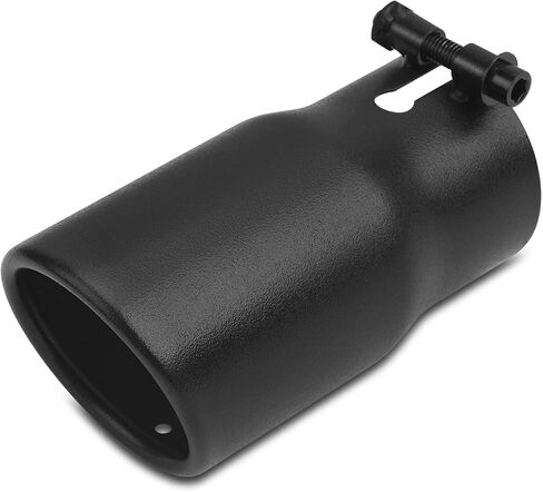 2.5 inch Inlet Exhaust Tip, 3" Outlet 6" Overall Length Stainless Steel Exhaust Tail Pipe, Bolt-On, Polished Tailpipe, Black (Fit for Tailpipe Outlet is 2.5", must OD not the ID) in Saudi Arabia