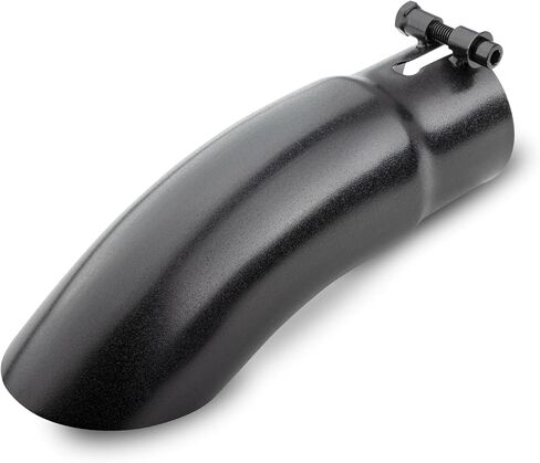 2.5 inch Inlet Curved Exhaust Tip, 3" Outlet 9" Overall Length Stainless Steel Turn Down Exhaust Tail Pipe, Bolt-On, Sleek Angle Cut, Polished Tailpipe, Black in Saudi Arabia