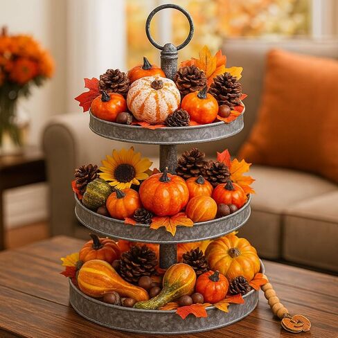 50PCS Fake Pumpkins and Pine Cones Set, Fall Decorations Mini Fake Pumpkins for Decorating Fall Baby Shower Decor, Halloween Thanksgiving Decor and Table Centerpieces in Saudi Arabia
