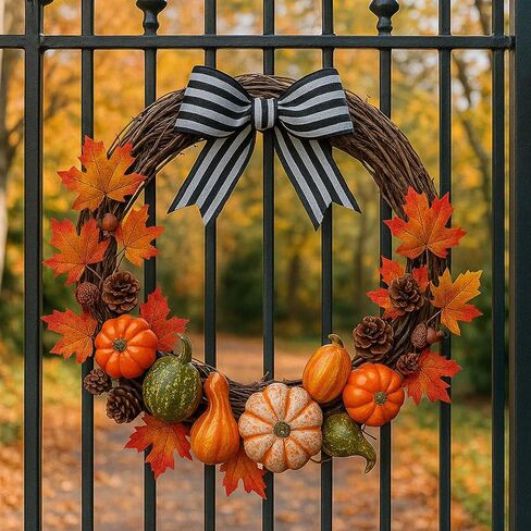 50PCS Fake Pumpkins and Pine Cones Set, Fall Decorations Mini Fake Pumpkins for Decorating Fall Baby Shower Decor, Halloween Thanksgiving Decor and Table Centerpieces in Saudi Arabia
