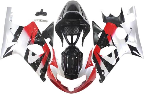 فضي أحمر أسود ABS حقن كامل الهدايا المجمعة صالح لسوزوكي GSXR1000 K1 2000 2001 2002 GSXR 1000 01 02 GSX-R1000 gsxr1000 دراجة نارية البلاستيك هيكل السيارة إطارات القلنسة in Kuwait