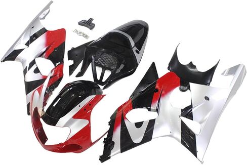 فضي أحمر أسود ABS حقن كامل الهدايا المجمعة صالح لسوزوكي GSXR1000 K1 2000 2001 2002 GSXR 1000 01 02 GSX-R1000 gsxr1000 دراجة نارية البلاستيك هيكل السيارة إطارات القلنسة in Kuwait