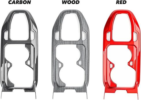 Center Console Gear Shift Panel Frame Cover Trim, Car Gear Shift Knob Console, Panel Trims,Cup Holder Frame Cover, Compatible with Kia K4 2025 Accessories (Carbon Fiber Pattern) in Saudi Arabia