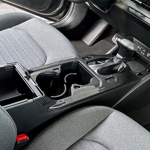 Center Console Gear Shift Panel Frame Cover Trim, Car Gear Shift Knob Console, Panel Trims,Cup Holder Frame Cover, Compatible with Kia K4 2025 Accessories (Carbon Fiber Pattern) in Saudi Arabia