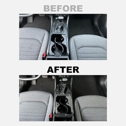 Center Console Gear Shift Panel Frame Cover Trim, Car Gear Shift Knob Console, Panel Trims,Cup Holder Frame Cover, Compatible with Kia K4 2025 Accessories (Carbon Fiber Pattern) in Saudi Arabia