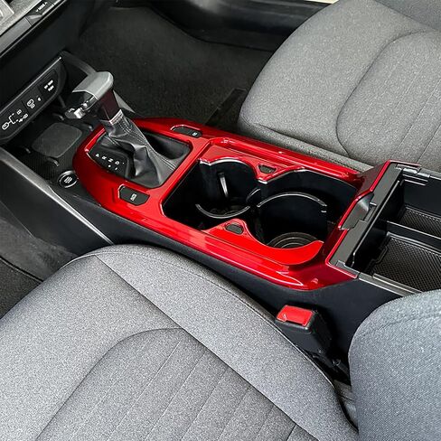 Center Console Gear Shift Panel Frame Cover Trim, Car Gear Shift Knob Console, Panel Trims,Cup Holder Frame Cover, Compatible with Kia K4 2025 Accessories (Carbon Fiber Pattern) in Saudi Arabia